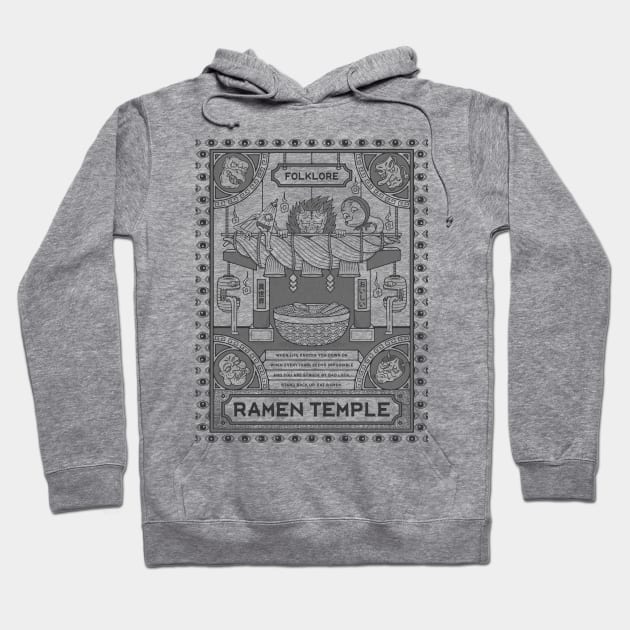 Ramen Temple Folklore Hoodie by RyanRagnini